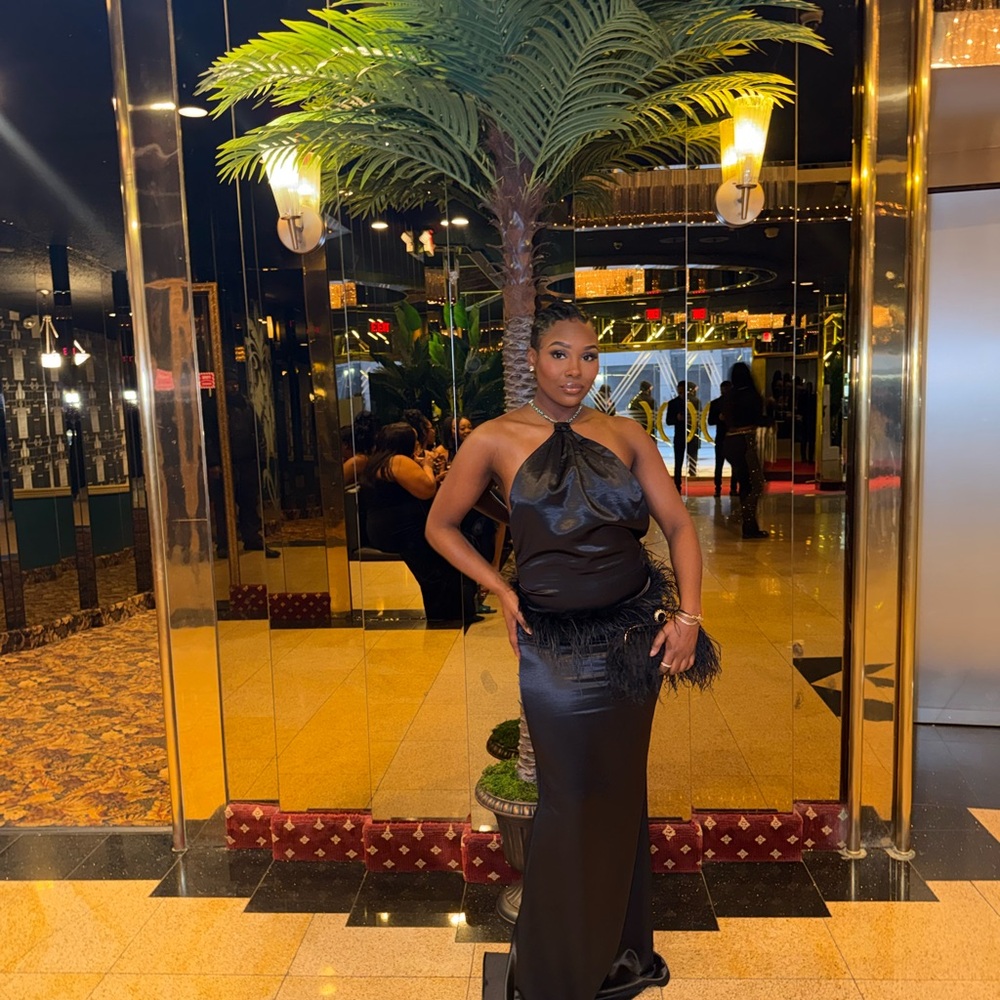 AKIRA Black Backless Dress